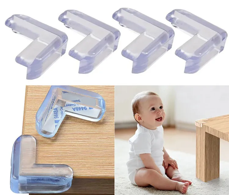 New Child Baby Silicone Safety Protector Table Corner Protection From Children Anticollision Edge Corners Guards Cover For Kids.(1 pack 4 pcs ) - Image 2