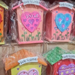 Wooden house money box