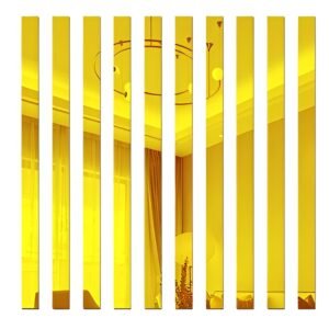 Golden Acrylic Mirror Strips Wall Stickers