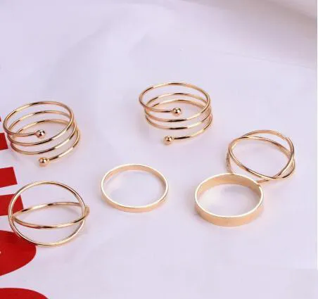 Knuckle Rings for Women Girl | 6 Pcs Finger Ring Set Best Selling Valentine's Day Gift - Image 3