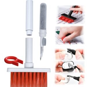 Soft Brush 5 in 1 Multi-Function Cleaning Tools Kit for Keyboard Earphone Cleaner Soft High-Density Brush Set (Random Color)