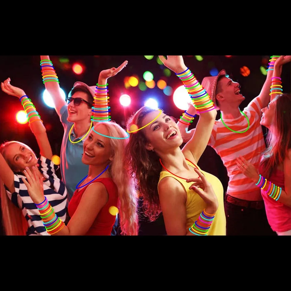 Glow Costume in the Dark Sticks Connectors | Glow In The Dark Party Bracelets | Decor Neon Halloween Birthday Party Decorations for boys and girls - Image 5