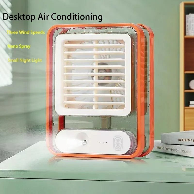 Rechargeable Mini Mist Humidifier Fan Portable Desktop Air Conditioner USB Mini Air Cooler Fan Water Cooling Fan with 3 Speed Spray Humidifier Purifier Indoor,Outdoor (Random Color) - Image 9
