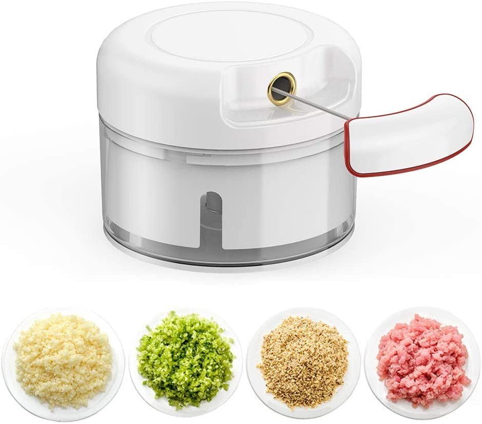 Mini Powerful Meat Grinder Hand-power Food Chopper Mincer Mixer Blender Chop Meat Fruit Vegetable Nuts Shredder(random color ) - Image 2