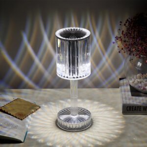 Diamond Table Lamp Crystal Touch Control Color Changing Light Romantic Bar Atmosphere Lamp Acrylic USB Rechargeable Night Light RGB 16 Colours