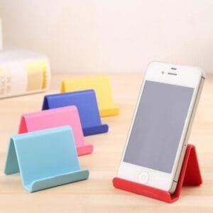 Mobile Phone Holder Mini Desktop Mobile Stand Fixed Holder Shelf for Phone (Random Color)