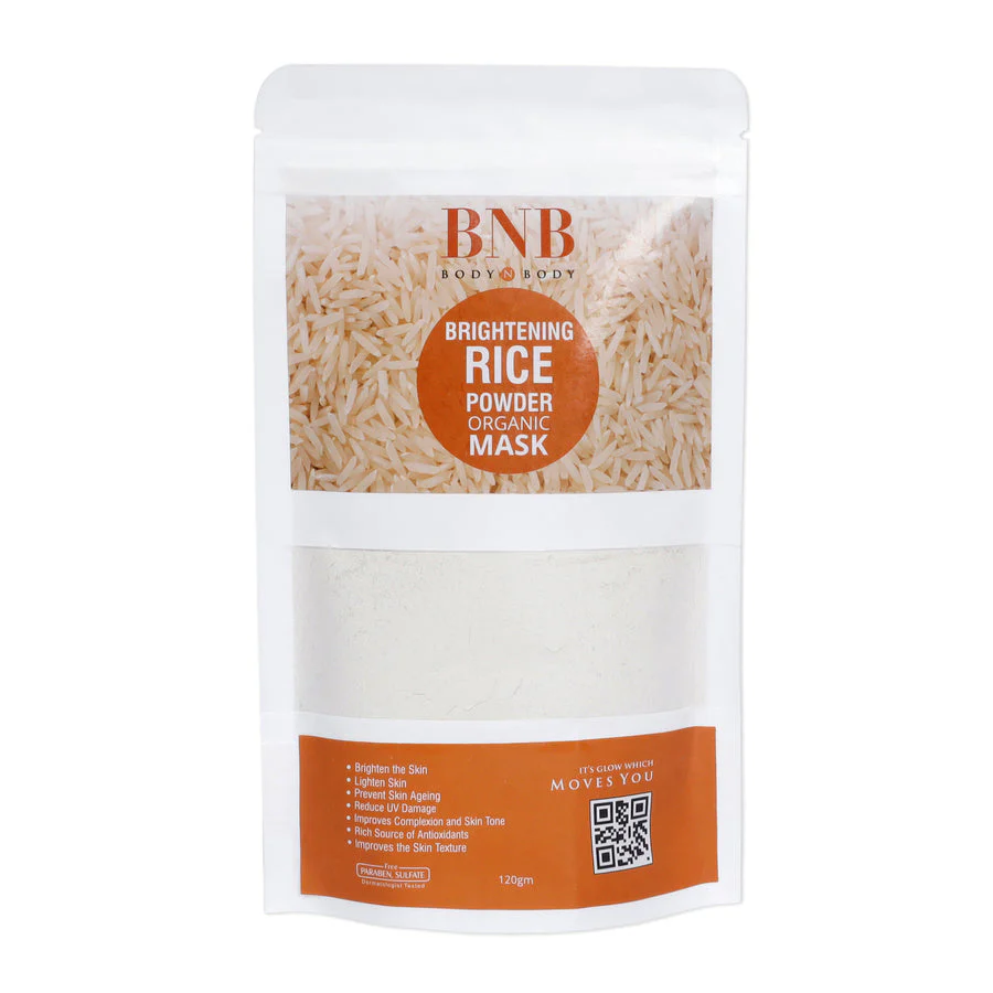 BNB Whitening Rice Organic Glow Kit | Organic Rice Facial Skin Care Kit, Brightening Face Scrub (Without Box) - Image 2