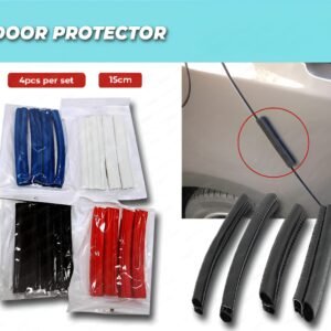 4 Pcs Car Rubber Door Guards - Car Doors Edge Protectors (Random Color)