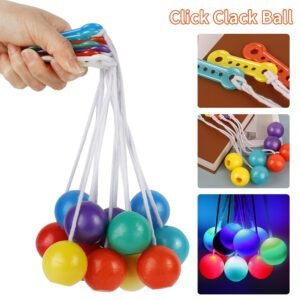 Lato Toy Tok Tok Old School Toy Click Clack Ball Bump Ball Clackers Decompression Ball Pro-clackers Ball