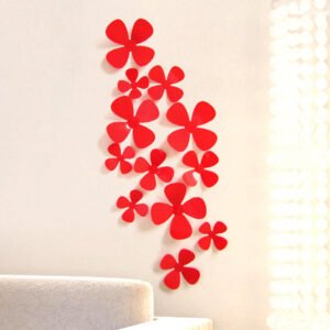Flower wall stickers 12pc set PVC material
