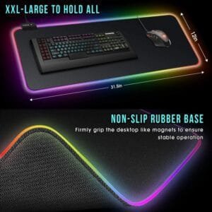 RGB Gaming Mouse Pad With RGB Lights