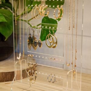 Jewelry Stand | Necklaces & Earrings Organizer | Clear Acrylic Earring Organizer | Jewelry Display | Bracelet Organizer