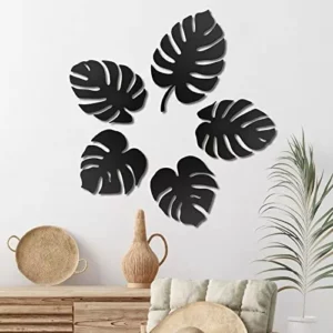 Leafs wall art  5 leafs in different style