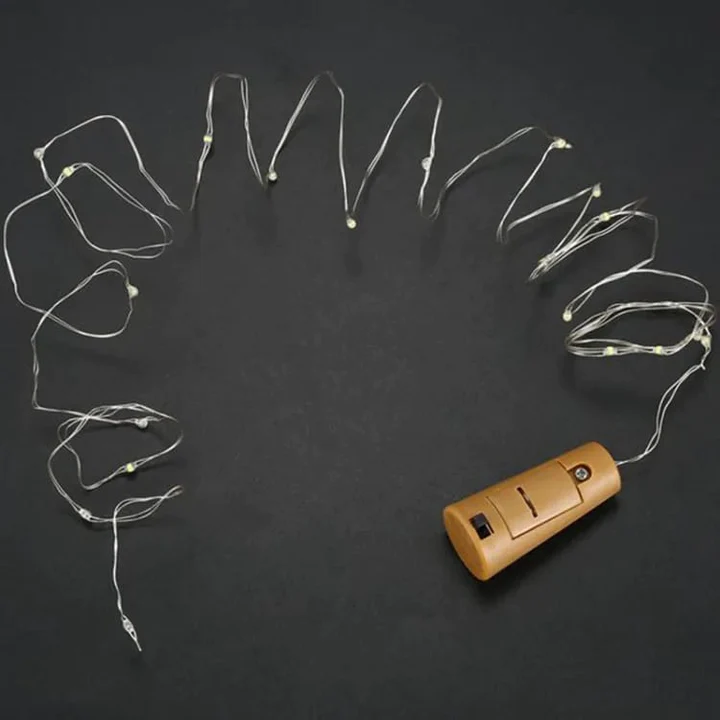 Wine Bottle Lights With Cork LED String Light | Copper Wire Fairy Garland Lights | Christmas Holiday Party Wedding Decoration (20 LED's) - Image 4