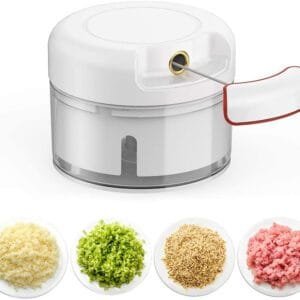Mini Powerful Meat Grinder Hand-power Food Chopper Mincer Mixer Blender Chop Meat Fruit Vegetable Nuts Shredder