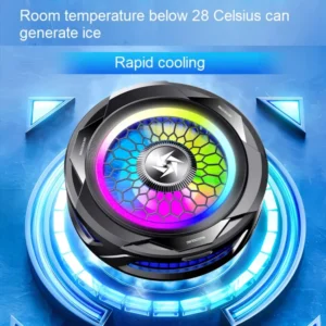 Ice Cold SL25 Magnetic Cooling fan 15W High-Power Semiconductor Mobile Phone Cooler with Quick Magnetic Clamp and Colorful LED Lights