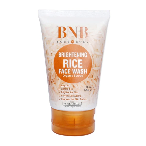 BNB Whitening Rice Organic Glow Kit | Organic Rice Facial Skin Care Kit, Brightening Face Scrub (Without Box) - Image 4