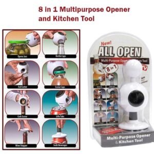 All Open 8 in 1 Multi-purpose Opener & Kitchen Tool | Destapador Multiusos 8-en-1 Destapa todo.