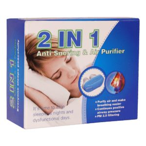 2 in 1 Anti Snoring Device Air Purifier Filter - Improves Breathing (Random Color)