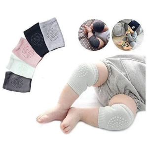 Baby Knee Pad for Crawlin Anti-Slip Pad Stretchable Elastic Cotton Soft Comfortable Knee Cap Elbow Safety Protector (Random Colors) - Each Pair