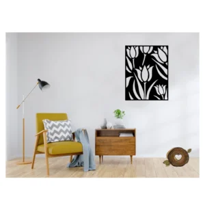 Daffodil Flower Wooden Frame Wall Decoration