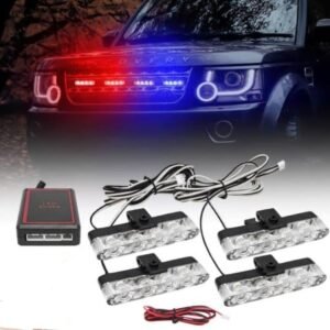Car Led Flash Light Car Grill Flasher Red and Blue