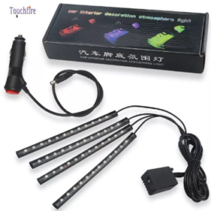 1set Car Rgb 48led Strip 5050smd 12w Decorative Auto Atmosphere Pathway Interior Ambient Light Remote Remote Control 12v.