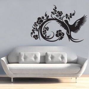 Artistic Bird Illustrative Wooden Wall Decoration