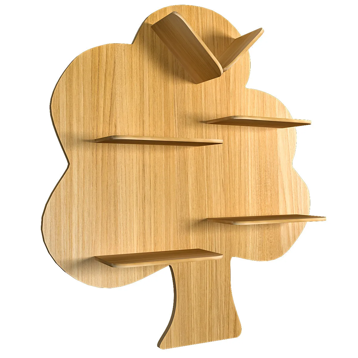Tree shaped Wooden shelf MDF material 18 inch covered area - Image 5