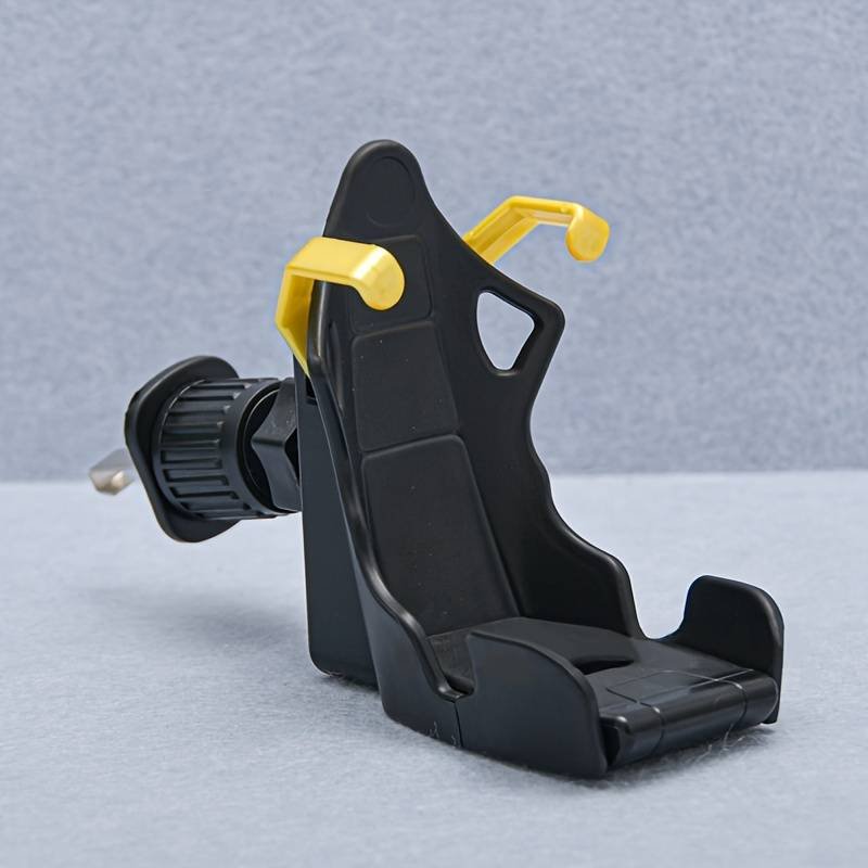 Racing Seat Design Car Mobile Phone | Fast and Furious Mobile Holder with 360° Rotateable AC Grill Grip Which can help Holder to move up and down so that AC winds will be free (Random colors) - Image 7
