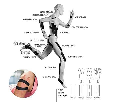 Kinesiology Tape Muscle Bandage Sports Cotton Elastic Adhesive Strain Injury Tape Knee Muscle Pain Relief Stickers (Random Colors) - Image 19