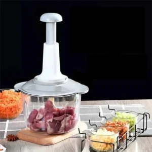 1.5L Multi-function Manual Vegetable Grinder Press Type Household Garlic Meat Cutter Grinder