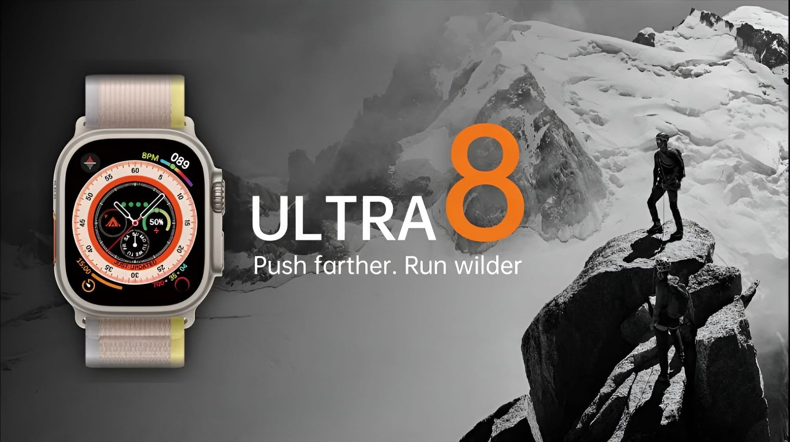 H8 Ultra Series 8 Smart watch for Outdoor Adventures (Random Colors) - Image 4