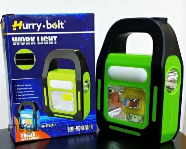 Multifunctional LED Work Light Hurry Bolt Work Lamp Solar Flashlight Rechargeable Emergency torch Lumens COB 3 Lights Spotlights Built-in Battery for Camping Household (Random Colors) - Image 5