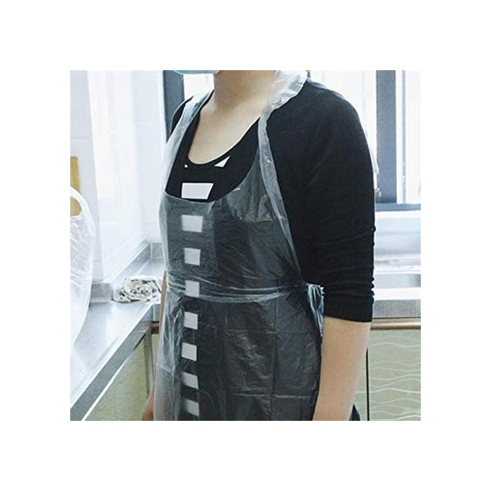 Pack Of 10 Disposable Aprons Clear Plastic Housework Approne Waterproof Gowns | disposable aprons for unisex - Image 7