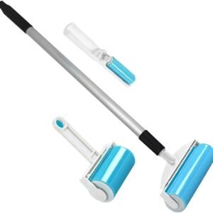 Roller Dog Cat Hair Remover - Reusable Sticky Washable Pet Hair Roller Dust Picker Cleaner Brush