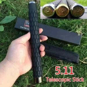 NEW 5.11 Self-defense Three-section Retractable Stick Stainless Steel Telescopic Baton Outdoor Tool Training Equipment (Random Color)
