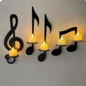 Musical Instruments Wall Shelves, Wall Decoration Items, Miniature Shelves for Wall, Wooden Shelf, Candle Flower Holder, Room Decoration