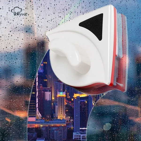 Magnetic Window Cleaner | Triangle Double Sided Magnetic Glass Cleaning Brush(random color ) - Image 2