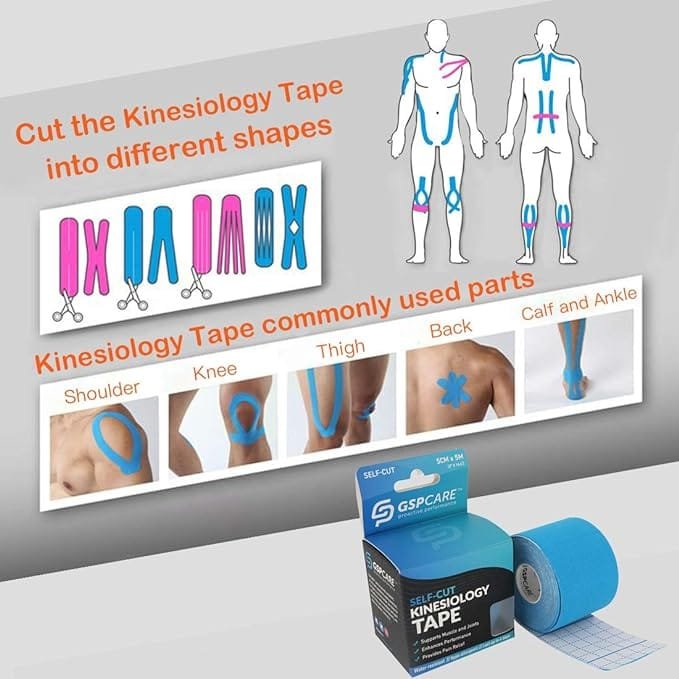 Kinesiology Tape Muscle Bandage Sports Cotton Elastic Adhesive Strain Injury Tape Knee Muscle Pain Relief Stickers (Random Colors) - Image 17