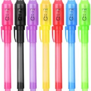 Secret Message Pen Invisible Colorless Ink or Spy Magic Pen with Uv Light  (Set of 6)