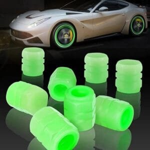 Luminous Valve Motorcycle Bicycle Bike Car Wheel Tyre Hub Cap Fluorescent Night Glowing Luminous Valve Stem Caps Decor