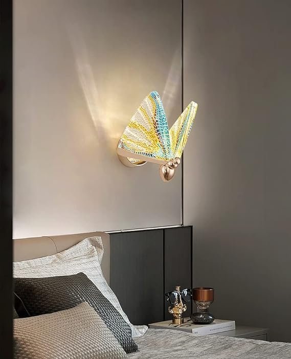 Led Acrylic Multi Color Butterfly Wall Light Bedside Sconce Lamp Lighting Nightlight Gold | Home & Garden | Lamps, Lighting Wall Fixtures - Image 6