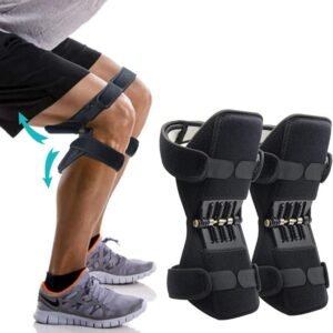 Join Support Knee Pad Breathable Non slip Power Lift Spring Force Knee Booster Tendon Brace Band  Pair