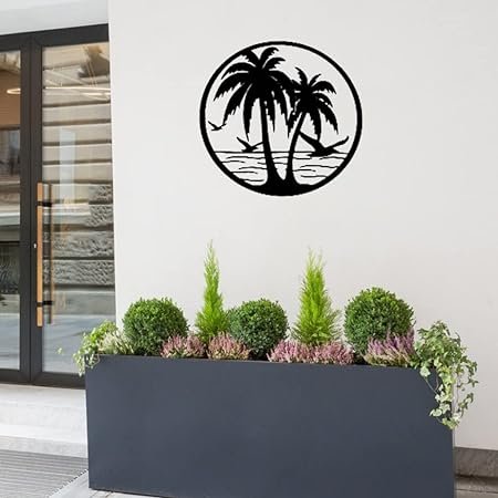 Beach - Black and White Isolated Icon Wall sticker Wooden material