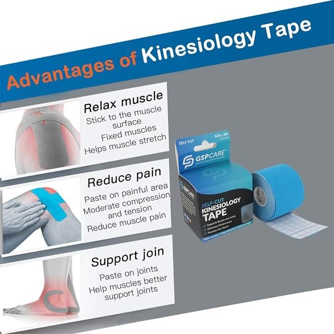 Kinesiology Tape Muscle Bandage Sports Cotton Elastic Adhesive Strain Injury Tape Knee Muscle Pain Relief Stickers (Random Colors) - Image 16