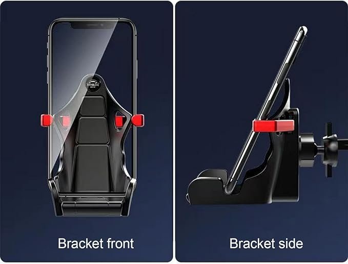 Racing Seat Design Car Mobile Phone | Fast and Furious Mobile Holder with 360° Rotateable AC Grill Grip Which can help Holder to move up and down so that AC winds will be free (Random colors) - Image 11