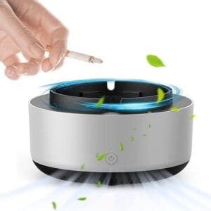 Ashtray with Air Purifier, Ashtray Smokeless |  Multipurpose ashtray with air purifier function | 2-in-1 Air Purifier Quiet Ashtray, Ashtray multifunction electronic smokeless car ashtray for Home, Car, Outdoor or Office (Random colors)