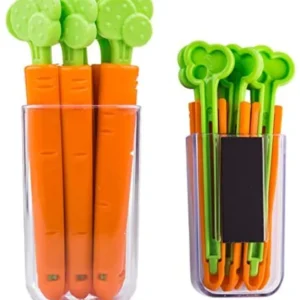 4Pc Set Food Sealing Clip Carrot Shape , For Food Fresh Keeping ,