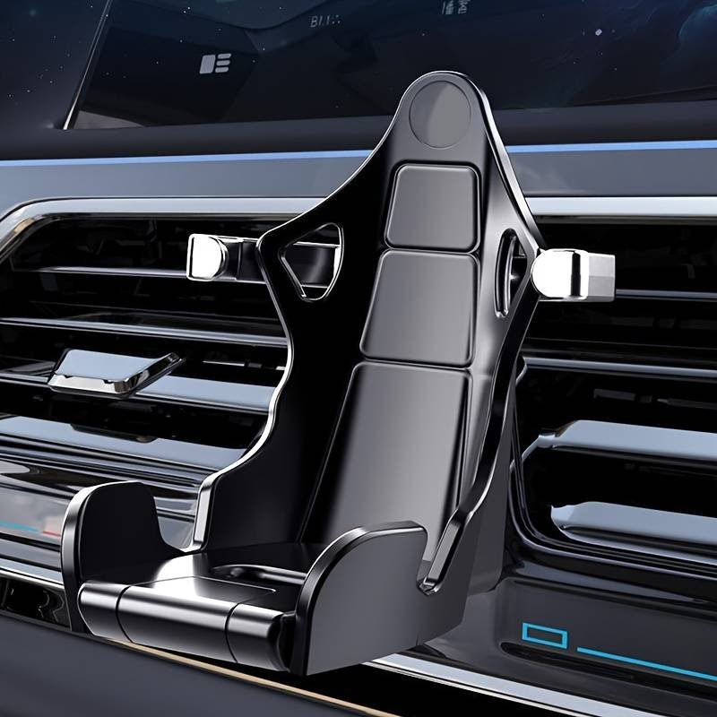 Racing Seat Design Car Mobile Phone | Fast and Furious Mobile Holder with 360° Rotateable AC Grill Grip Which can help Holder to move up and down so that AC winds will be free (Random colors) - Image 4